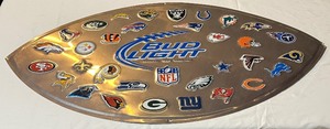 lot 35B image: NFL Football Bud Light Large Metal Sign