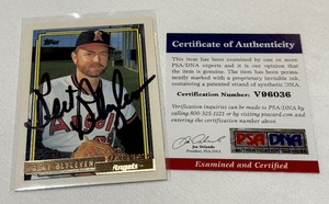 lot 40B image: Bert Blyleven On-Card Auto With PSA COA 1992 Topps Gold Minnesota Twins Baseball Card