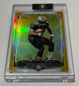 lot 50B image: Brandin Cooks 10 Gold RC 2014 Topps Chrome #149 Numbered 0650 Rookie Football Card