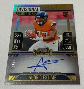 lot 52B image: Audric Estime Auto RC 99 2024 Contenders #120 Football Card