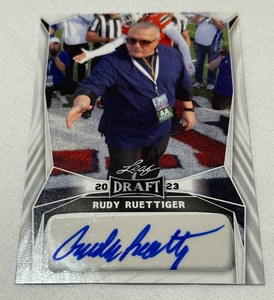 lot 53B image: Rudy Ruettiger Auto2023 Leaf Draft #BA-RR2 Football Card
