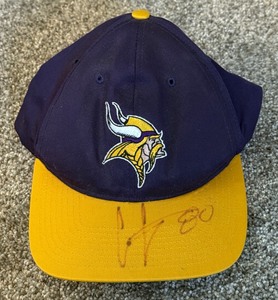 lot 8C image: Cris Carter Signed Minnesota Vikings Football Hat