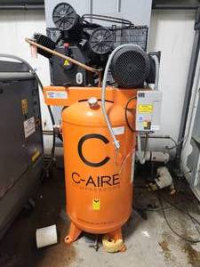 lot 58 image: C-Aire Commercial  Industrial Air Compressor A075V080-1230
