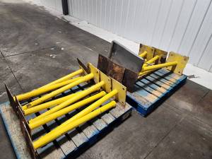 lot 76 image: Lot of (14) Light Duty Metal Bollards  Surface Mount