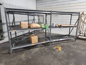 Pallet Racking | Light Duty - 6'x6'x2' - 6'x2' Uprights (x3), 6' Cross Beams (x4), 6'x2' Wire Grates (x4)