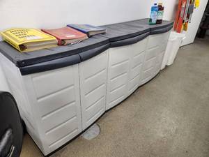 lot 926 image: Lot of (3) Plastic Storage Cabinets 2-door