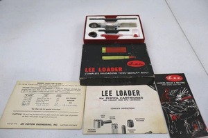 lot 2 image: Lee Loader Reloading Kit for Pistol Cartridges with Manuals and Tables