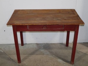 lot 63 image: Vintage Wooden Table with Single Drawer