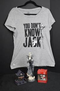 lot 121 image: Nightmare Before Christmas Collectibles & T-Shirt Lot