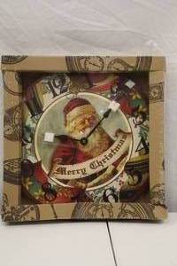 lot 152 image: 13 Inch Christmas Santa Wall Clock, New in Box