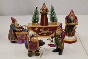 lot 167 image: Pam Schifferl Christmas Santa Figurine Collection
