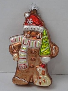 lot 196 image: Gingerbread Man Christmas Ornament 5.5 Tall
