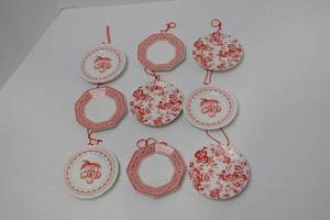 lot 202 image: Set of 8 Midwest of Cannon Falls Miniature Plate Ornaments