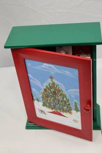lot 280 image: Wooden Christmas Advent Calendar With Ornaments