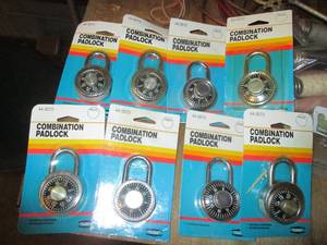 lot 353 image: Handful of new combination locks...