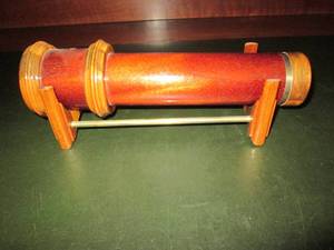 lot 14 image: Vintage Wood kaleidoscope with stan...