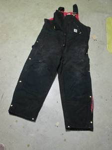 lot 72 image: Mens black insulated Carhartt bibs...