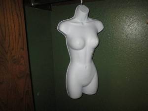 lot 88 image: Hanging Half mold female torso mann...