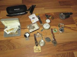 lot 100 image: Vintage wood bedside desk and metal...