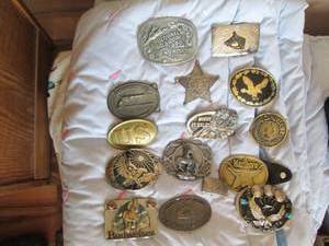 lot 106 image: Belt buckle collection including Ma...