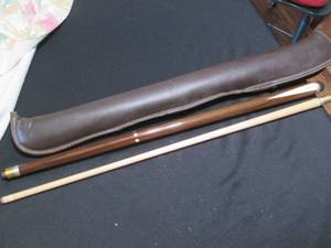 lot 118 image: Schmelke custom pool cue in padded ...