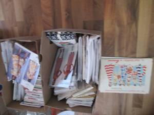 lot 154 image: 2-Box lot of assorted vintage cloth...