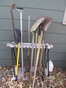 lot 373 image: Long handle tool organizer with ass...