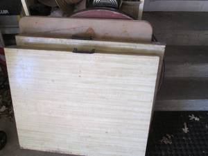 lot 382 image: Pair of vintage metal folding table...