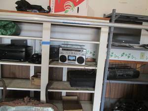 lot 396 image: HP computer printers and stereo equ...