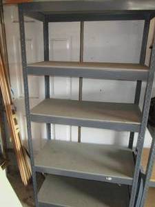lot 411 image: Metal storage shelf aporpx 36x18x72...