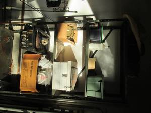 lot 422 image: Metal storage shelf approx 36x12x72...