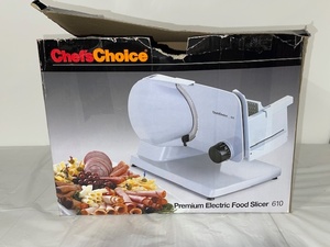 lot 32 image: ChefsChoice Premium Electric Food Slicer Model 610 with Manuals