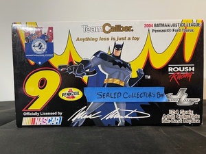 lot 86 image: Sealed 2004 Batman Justice League Pennzoil Ford Taurus 124 Die-Cast Replica by Team Caliber