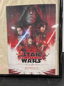 lot 91 image: Framed Star Wars The Last Jedi Movie Poster