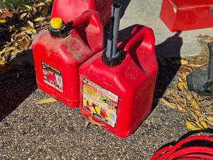 lot 382 image: Lot of (2) 2Gal.8oz. Plastic Gasoline Can