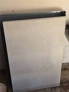 lot 434 image: Lot of (3) Format Tile with Hanging Cabinet Frame (metal)