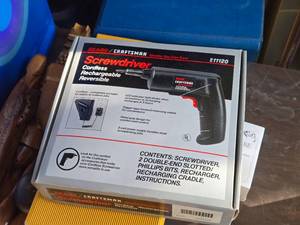 lot 453 image: Craftsman Cordless Screwdriver  Cordless Rechargeable Reversible (in original packaging)