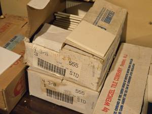lot 510 image: Lot of (1 Partial  1 Full Box) Ceramic Tile 14 x 4 14 x 4 14