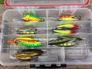 lot 106 image: PLANO Tackle Box with 25 Like New RAPALA - Over $400 Retail