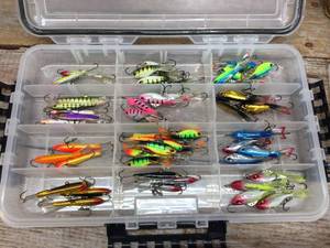 lot 213 image: Fishing Lure Group - (48 pcs) Weighted Lures - RapalaAME - Like New