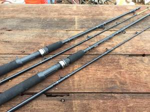 lot 203 image: (2) OKUMA Classic Pro CPC-762 76 (2 pc) 8-20 Lb Fishing Rods - Nice