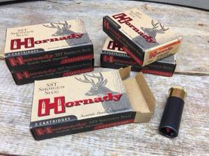 lot 221 image: 5 Boxes Hornady 12 Ga SST 300gr FTX Slug