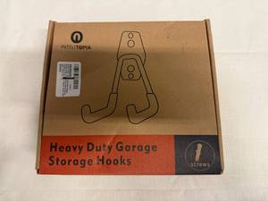 lot 22 image: Heavy Duty Garage Storage Hooks-Set of pkg of 10