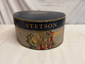 lot 33 image: Vintage Cardboard Stetson Hat Box