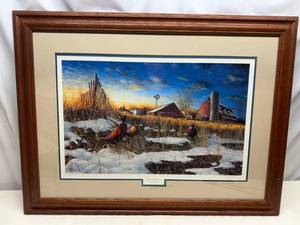 lot 48 image: 3121000 Jim Hansel Number Artist Proof Harvest Roosters
