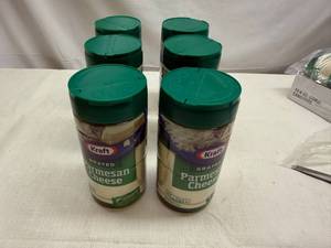 lot 59 image: 6x 8oz Kraft Grated Parmesan Cheese