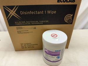 lot 124 image: 12x Ecolab Disinfectant 1 Wipe