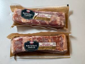 lot 148 image: AA. 2x 20oz Natural Choice Original Thick Cut Bacon
