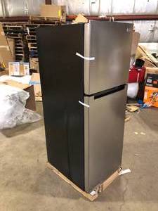 Vissani 10.1 cu. ft. Top Freezer Refrigerator in Stainless Steel Slight Damage Customer Returns See Pictures