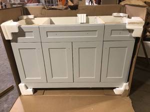 lot 15 image: Bathroom Vanity No Granite Top  Customer Returns See Pictures